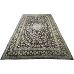 395 x 280cm Persian Navy Kashan Hand-Knotted Wool Rug - Image 2