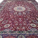 398 × 300cm Hand-Knotted Persian Tabriz – Heritage Medallion in Red & Blue - Image 2