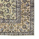 380 × 290cm Hand-Knotted Persian Kashan Rug – Green Field with Blue Floral Motifs - Image 4