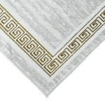 300 x 80cm Bordered Oriental Design Turkish Machine Made Runner Rug - Image 3