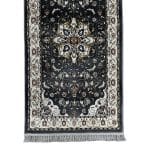 500 x 80cm Persian Mashad Floral Design Grey Runner Rug - Image 4