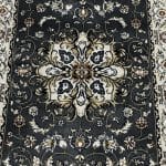 500 x 80cm Persian Mashad Floral Design Grey Runner Rug - Image 5