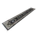 500 x 80cm Machine Made Persian Mashad Design Blue Runner Rug - Image 2