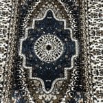500 x 80cm Machine Made Persian Mashad Design Blue Runner Rug - Image 5