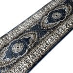 500 x 80cm Machine Made Persian Mashad Design Blue Runner Rug - Image 6