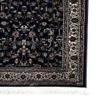 500 x 80cm Persian Kashan Design Machine Made Navy Soft Runner Rug - Image 3