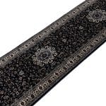 500 x 80cm Persian Kashan Design Machine Made Navy Soft Runner Rug - Image 6