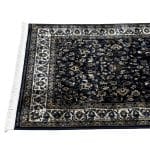 500 x 80cm Persian All Over Kashan Design Navy Runner Rug - Image 7