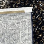 500 x 80cm Persian All Over Kashan Design Navy Runner Rug - Image 8