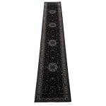 500 x 80cm Persian Kashan Design Machine Made Navy Soft Runner Rug