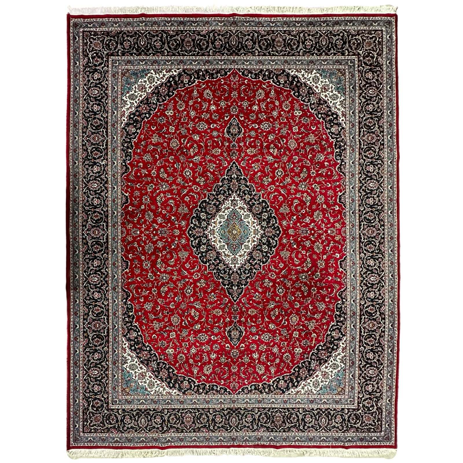 bsnsj_3 400 x 300cm Persian Large Size Kashan Design Machine Made Red Rug - Image 1