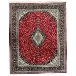 400 x 300cm Persian Large Size Kashan Design Machine Made Red Rug