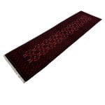 294 x 81cm Hand-Knotted Red Afghan Akche Runner Rug - Image 2