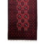 294 x 81cm Hand-Knotted Red Afghan Akche Runner Rug - Image 4