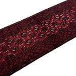 294 x 81cm Hand-Knotted Red Afghan Akche Runner Rug - Image 5