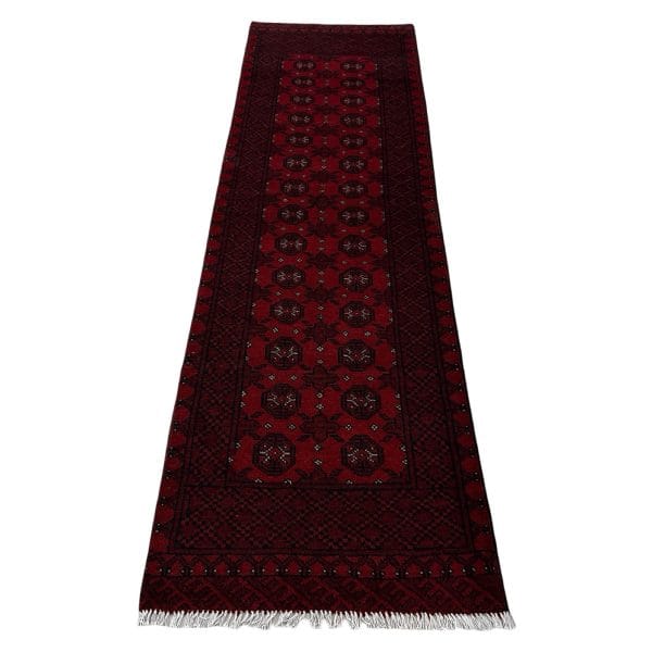 288 x 81cm Hand-Knotted Bokhara Akche Runner Rug