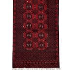 290 x 80cm Hand Knotted Red Afghan Bokhara Runner Rug - Image 4