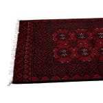 290 x 80cm Hand Knotted Red Afghan Bokhara Runner Rug - Image 7