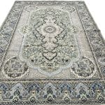 400 x 300cm Persian Large Size Kerman Design Machine Made Green Rug - Image 2