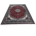 400 x 300cm Persian  Kashan Medallion Design Machine Made Deep Red Rug - Image 2