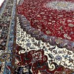 400 x 300cm Persian  Kashan Medallion Design Machine Made Deep Red Rug - Image 8