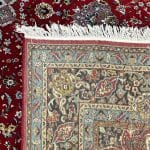 400 x 300cm Persian  Kashan Medallion Design Machine Made Deep Red Rug - Image 9
