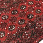 290 x 80cm Hand-Knotted Red Afghan Akche Runner Rug - Image 5