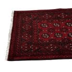 290 x 80cm Hand-Knotted Red Afghan Akche Runner Rug - Image 7