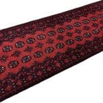 286 x 74cm Hand Knotted Afghan Akche Wool Runner Rug - Image 6