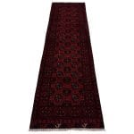 290 x 77cm Hand Knotted Afghan Akche Wool Runner Rug