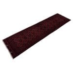 290 x 77cm Hand Knotted Afghan Akche Wool Runner Rug - Image 2