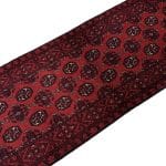 290 x 77cm Hand Knotted Afghan Akche Wool Runner Rug - Image 5