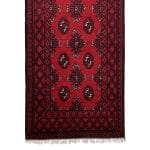 284 x 76cm Hand Knotted Afghan Akche Wool Runner Rug - Image 4
