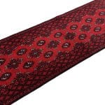 284 x 76cm Hand Knotted Afghan Akche Wool Runner Rug - Image 6