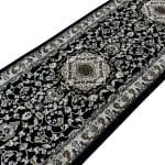 300 x 80cm Medallion Pattern Mashad Design Navy Runner Rug - Image 4
