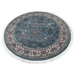 150 x 150cm Kashan All OVer Machine Made Blue Round Rug - Image 2