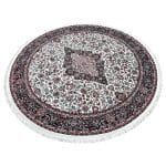 150 x 150cm Classic Persian Kashan Medallion Machine Made Cream Round Rug - Image 2