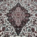 150 x 150cm Classic Persian Kashan Medallion Machine Made Cream Round Rug - Image 3