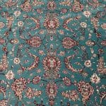 150 x 150cm Kashan All OVer Machine Made Blue Round Rug - Image 4
