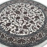 150 x 150cm Persian Nain All Over Design Machine Made Cream Round Rug - Image 3