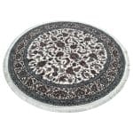 150 x 150cm Persian Nain All Over Design Machine Made Cream Round Rug - Image 2
