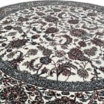 150 x 150cm Persian Nain All Over Design Machine Made Cream Round Rug - Image 6