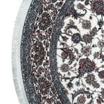 150 x 150cm Persian Nain All Over Design Machine Made Cream Round Rug - Image 4