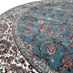150 x 150cm Kashan All OVer Machine Made Blue Round Rug - Image 5