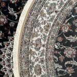 150 x 150cm Kashan Floral Medallion Machine Made Navy Round Rug - Image 7