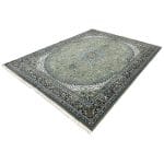 400 x 300cm Persian Tabriz Shah Abbasi Machine Made Olive Green Rug - Image 3