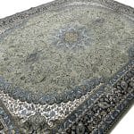 400 x 300cm Persian Tabriz Shah Abbasi Machine Made Olive Green Rug - Image 4