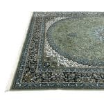 400 x 300cm Persian Tabriz Shah Abbasi Machine Made Olive Green Rug - Image 7