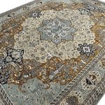 400 x 300cm Persian Tabriz Medallion Design Machine Made Beige\Cream Rug - Image 6