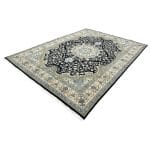 400 x 300cm Large Size Kashan Medallion Design Machine Made Navy Rug - Image 3